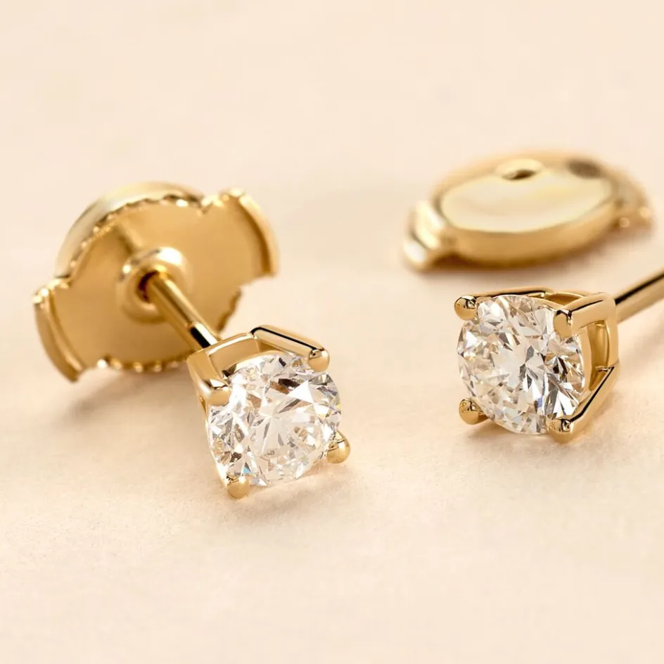 Histoire d'Or Boucles D'oreilles Puces Or Jaune Aphrodite Diamants* Boucles D'Oreilles|Clous D'Oreilles