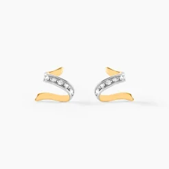 Clearance Histoire d'Or Boucles D'oreilles Puces Ouassima or jaune diamant