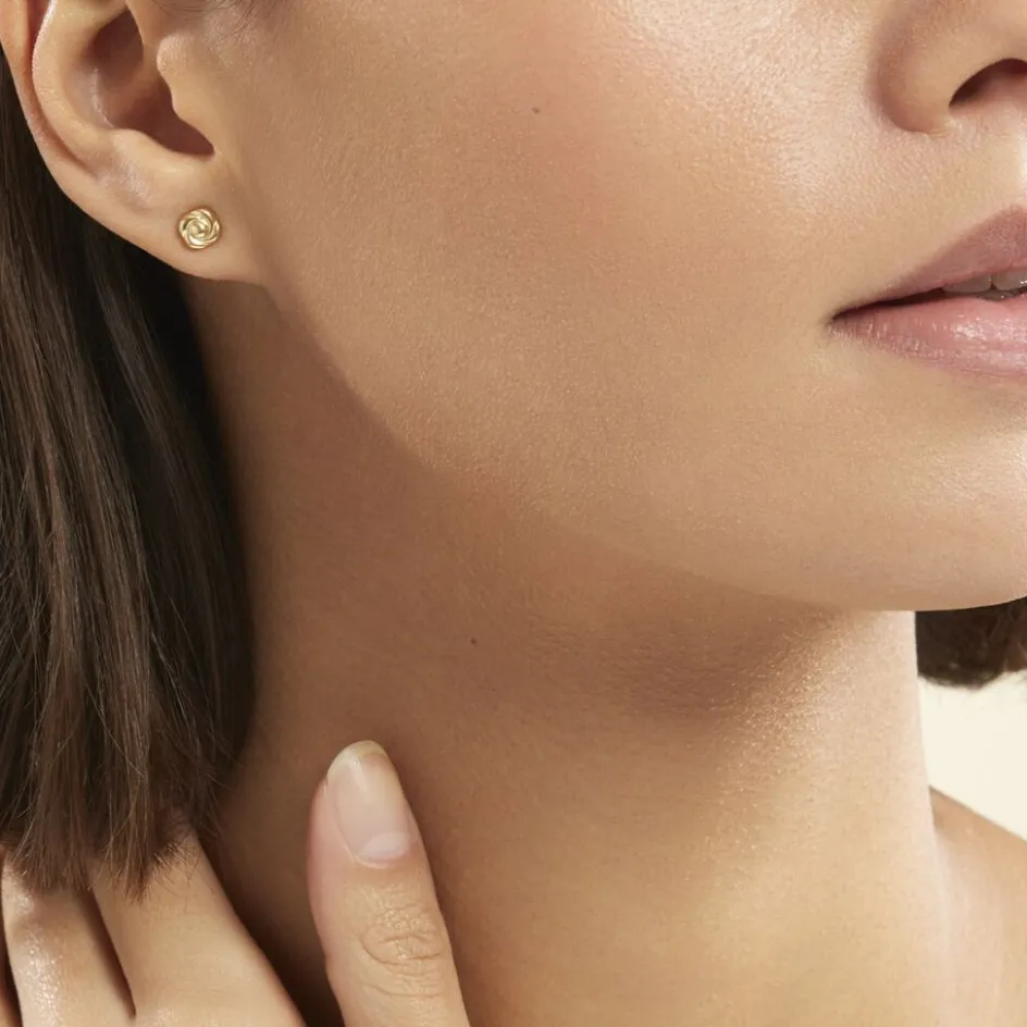 Clearance Histoire d'Or Boucles D'oreilles Puces Philine Fleur Or Jaune