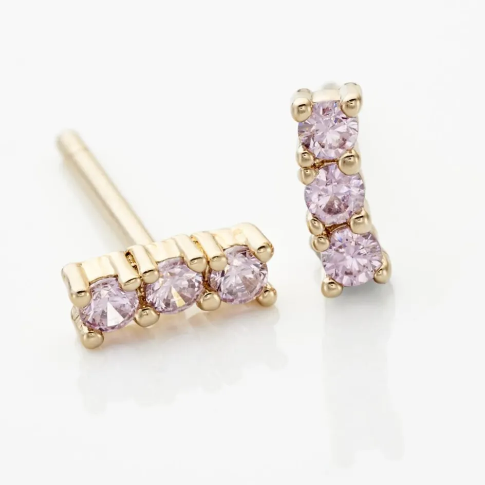 Histoire d'Or Boucles D'oreilles Puces Plaqué Or Jaune Alodia Oxyde De Zirconium* Boucles D'Oreilles|Boucles D'Oreilles Fantaisie