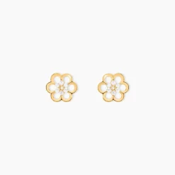 Histoire d'Or Boucles D'oreilles Puces Philine Fleur De Zirconium* Boucles D'Oreilles|Clous D'Oreilles