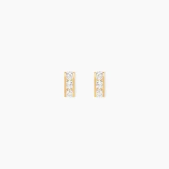 Outlet Histoire d'Or Boucles D'oreilles Puces Rachilda Or Jaune Oxyde De Zirconium