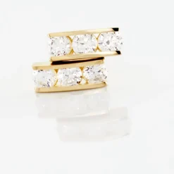 Outlet Histoire d'Or Boucles D'oreilles Puces Rachilda Or Jaune Oxyde De Zirconium