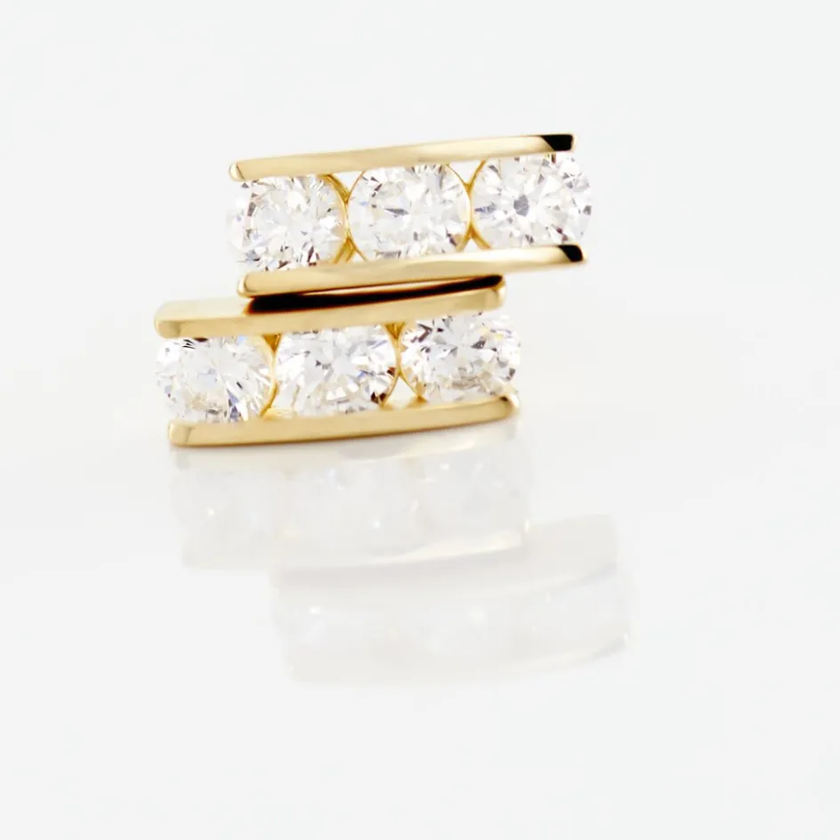 Outlet Histoire d'Or Boucles D'oreilles Puces Rachilda Or Jaune Oxyde De Zirconium
