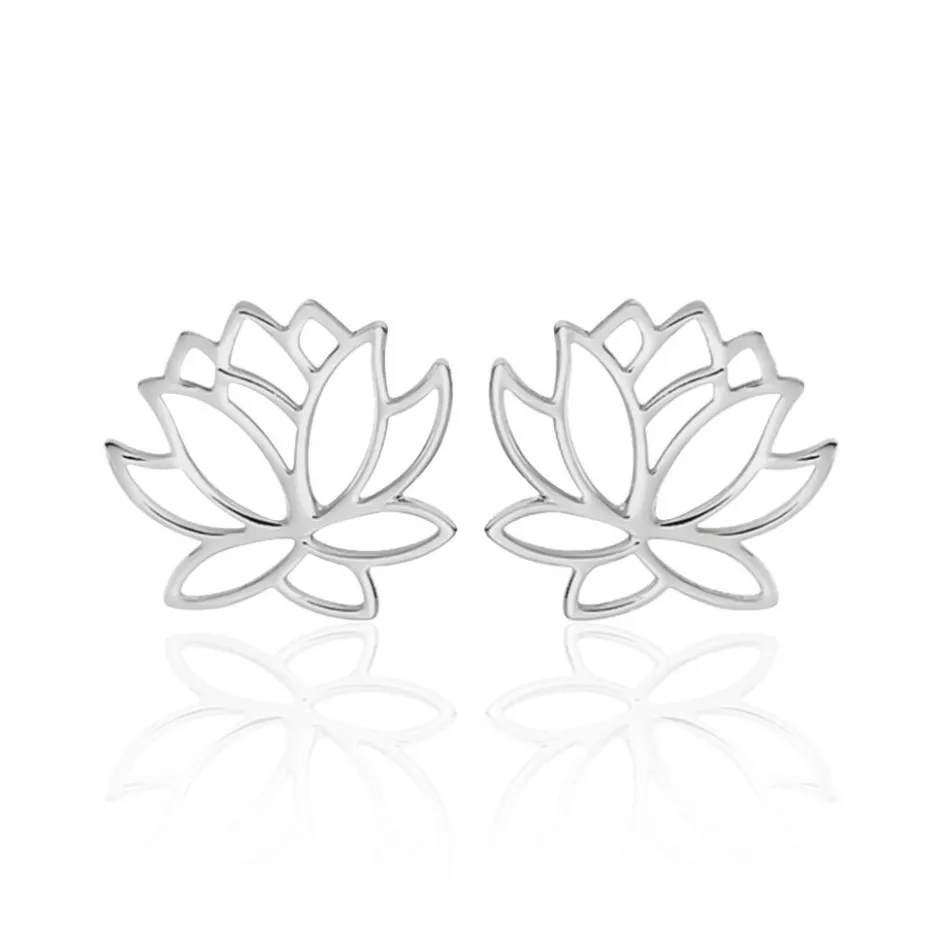 Outlet Histoire d'Or Boucles D'oreilles Puces Rosita Argent Blanc
