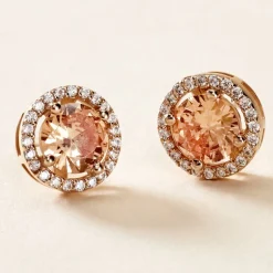 New Histoire d'Or Boucles D'oreilles Puces Rio Argent Rose Oxyde argent rose oxyde champagne