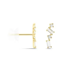 Clearance Histoire d'Or Boucles D'oreilles Puces Renita Or Jaune Oxyde De Zirconium