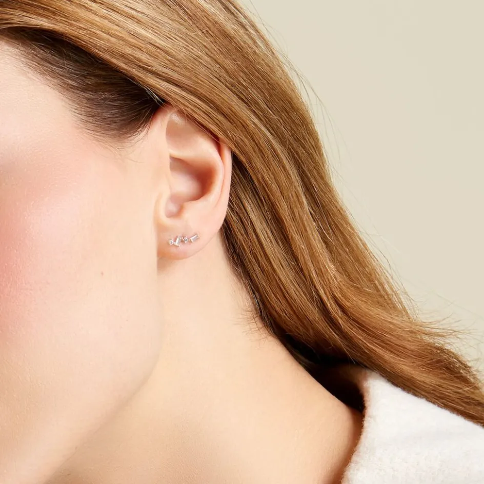 Clearance Histoire d'Or Boucles D'oreilles Puces Renita Or Jaune Oxyde De Zirconium