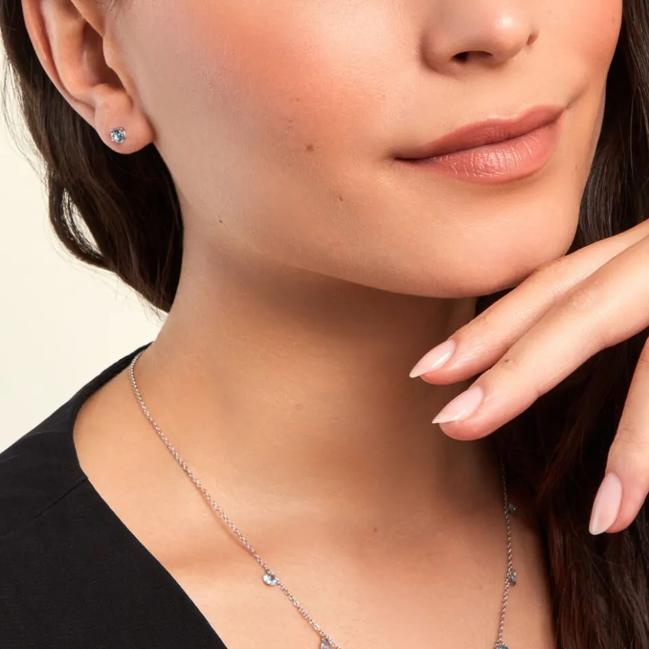 Histoire d'Or Boucles D'oreilles Puces Rio Argent Blanc Oxyde* Boucles D'Oreilles|Boucles D'Oreilles Fantaisie