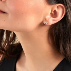 Sale Histoire d'Or Boucles D'oreilles Puces Siona Plaque Or Jaune Oxyde De Zirconium