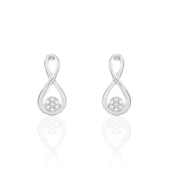 Best Histoire d'Or Boucles D'oreilles Puces Shaeen Or Blanc Diamant
