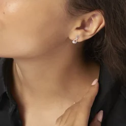 Best Histoire d'Or Boucles D'oreilles Puces Shaeen Or Blanc Diamant