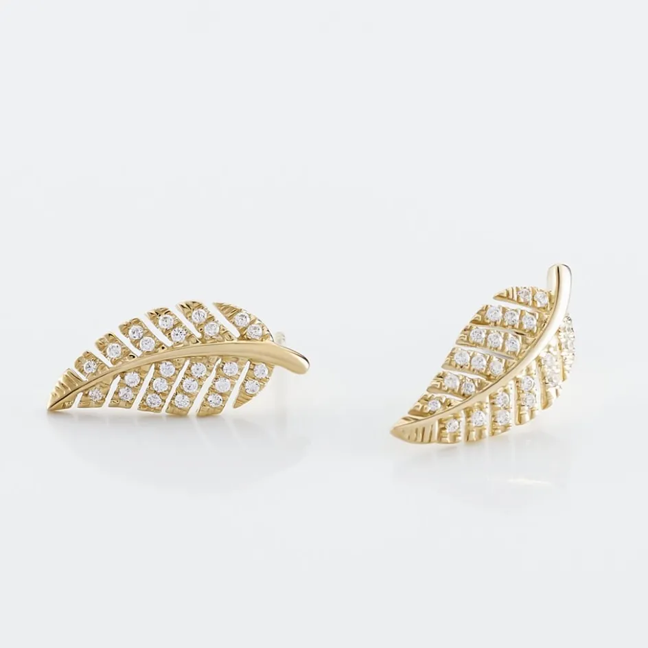 Best Histoire d'Or Boucles D'oreilles Puces Tourkia Or Jaune Oxyde De Zirconium