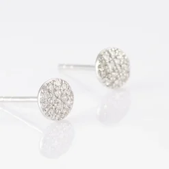 New Histoire d'Or Boucles D'oreilles Puces Teani or blanc diamant