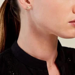 Clearance Histoire d'Or Boucles D'oreilles Puces Tylia Plaqué Or Doré