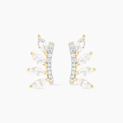 Outlet Histoire d'Or Boucles D'oreilles Puces Tiara De Zirconium or jaune oxyde