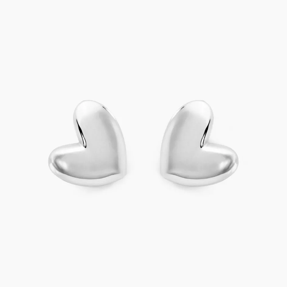 Sale Histoire d'Or Boucles D'oreilles Puces Te Amo Argent Blanc