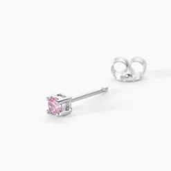 Best Histoire d'Or Boucles D'oreilles Puces Tehora Argent Blanc Oxyde De Zirconium