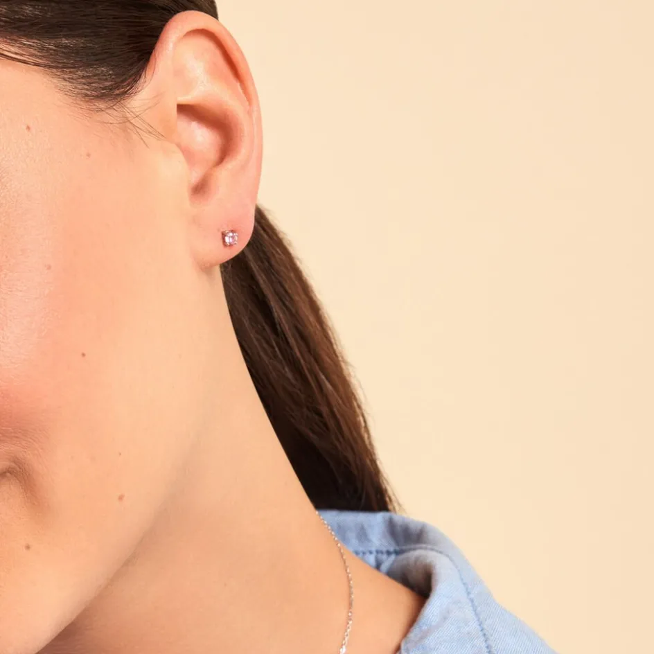 Best Histoire d'Or Boucles D'oreilles Puces Tehora Argent Blanc Oxyde De Zirconium