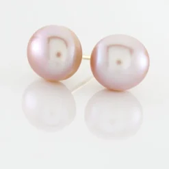 Best Histoire d'Or Boucles D'oreilles Puces Ursulina Or Jaune Perle De Culture or jaune perle rose