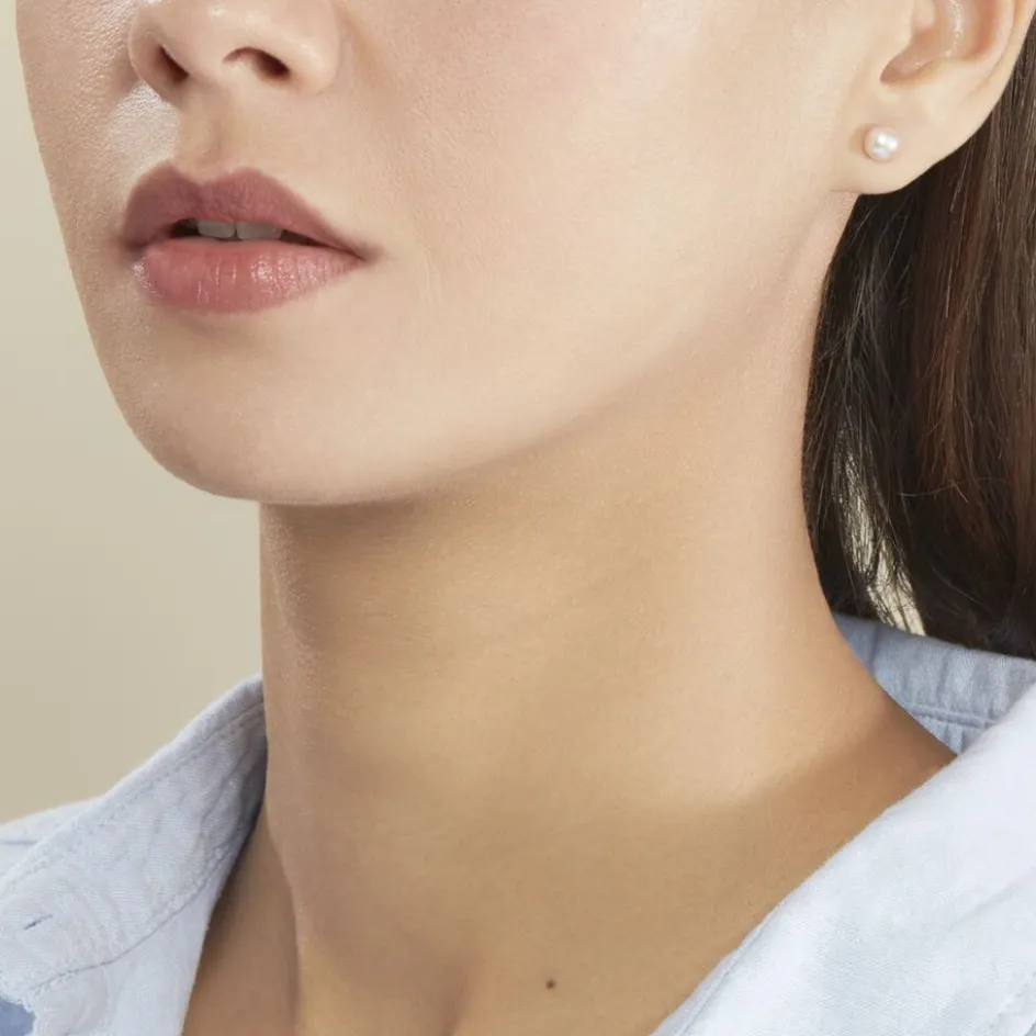 Best Histoire d'Or Boucles D'oreilles Puces Ursulina Or Jaune Perle De Culture or jaune perle rose