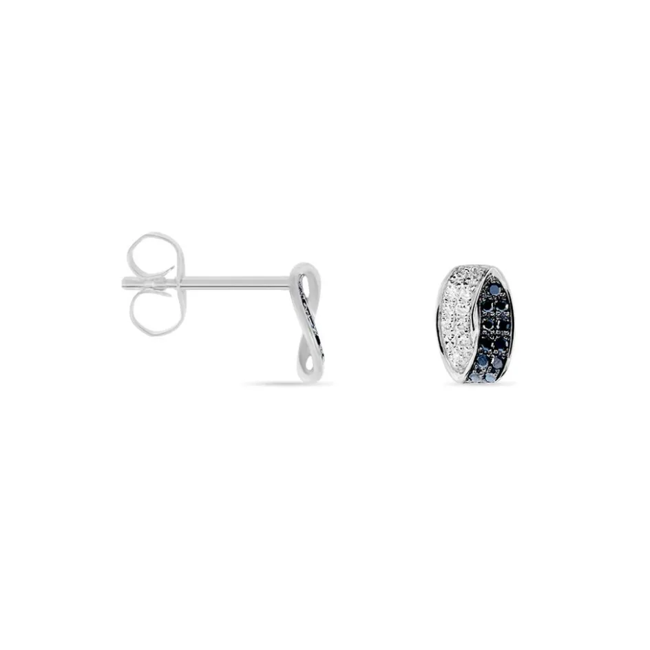 Best Histoire d'Or Boucles D'oreilles Puces Urania Or Blanc Diamant