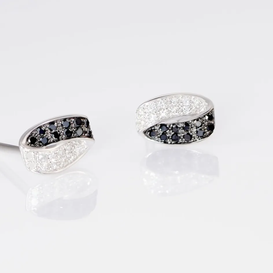 Best Histoire d'Or Boucles D'oreilles Puces Urania Or Blanc Diamant