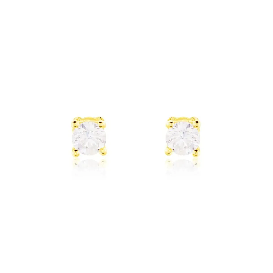 Outlet Histoire d'Or Boucles D'oreilles Puces Victoria Or Jaune Diamant
