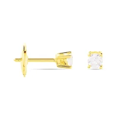 Outlet Histoire d'Or Boucles D'oreilles Puces Victoria Or Jaune Diamant