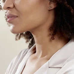 Clearance Histoire d'Or Boucles D'oreilles Puces Virgie argent blanc