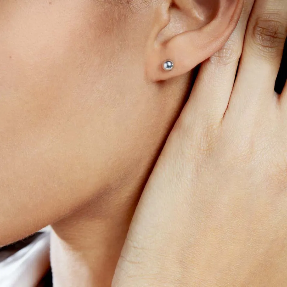 Clearance Histoire d'Or Boucles D'oreilles Puces Virgie argent blanc