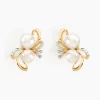 Outlet Histoire d'Or Boucles D'oreilles Puces Wandula Or Jaune Perle De Culture Et Diamant