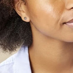 Best Histoire d'Or Boucles D'oreilles Puces Yuala Argent Blanc