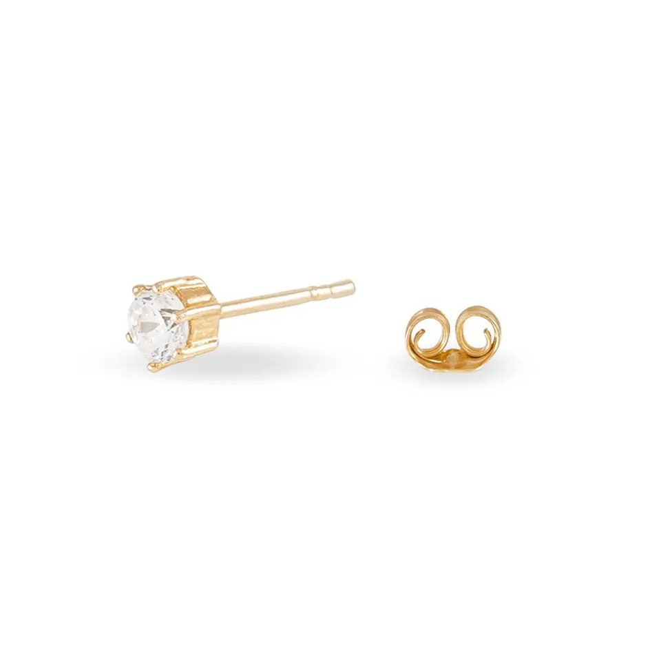 Clearance Histoire d'Or Boucles D'oreilles Puces Yléna Plaqué Or Jaune Oxyde De Zirconium