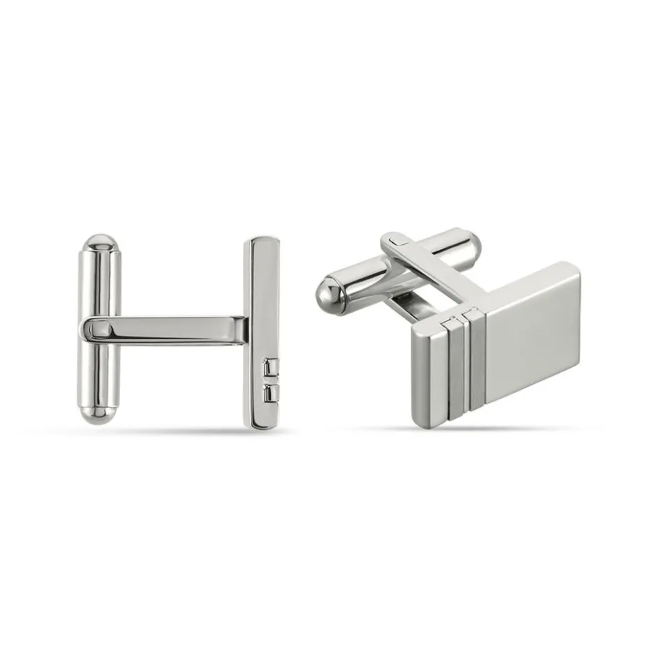 Clearance Histoire d'Or Boutons De Manchette Acier Blanc Moritz