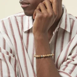 Histoire d'Or Bracelet Adonis Acier Blanc Jaspe Africain* Bracelets|Bracelets Fantaisie