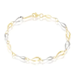 Clearance Histoire d'Or Bracelet Alejo Maille Fantaisie Or Bicolore