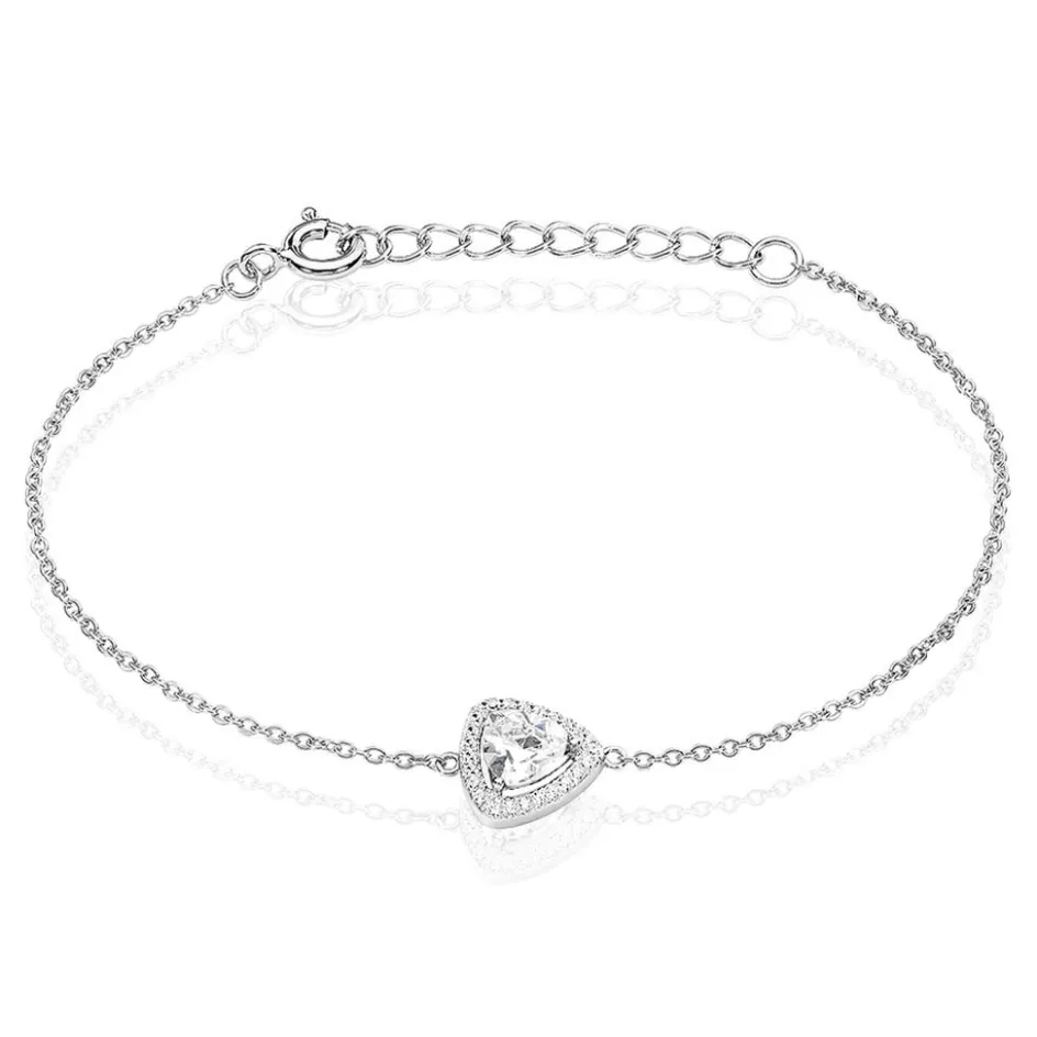 Best Histoire d'Or Bracelet Amantine Argent Blanc Oxyde De Zirconium
