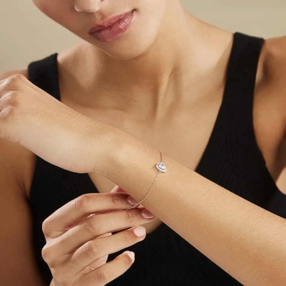 Best Histoire d'Or Bracelet Amantine Argent Blanc Oxyde De Zirconium