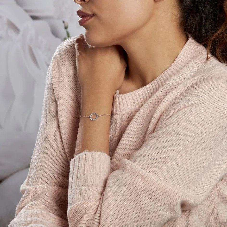 Discount Histoire d'Or Bracelet Ambroisie Argent Blanc Oxyde De Zirconium argent blanc oxyde bleu