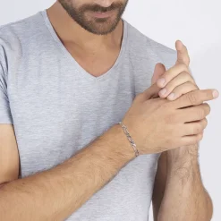 Histoire d'Or Bracelet Anilo Maille Alternee 1/1 Argent Blanc* Bracelets|Bracelets Fantaisie