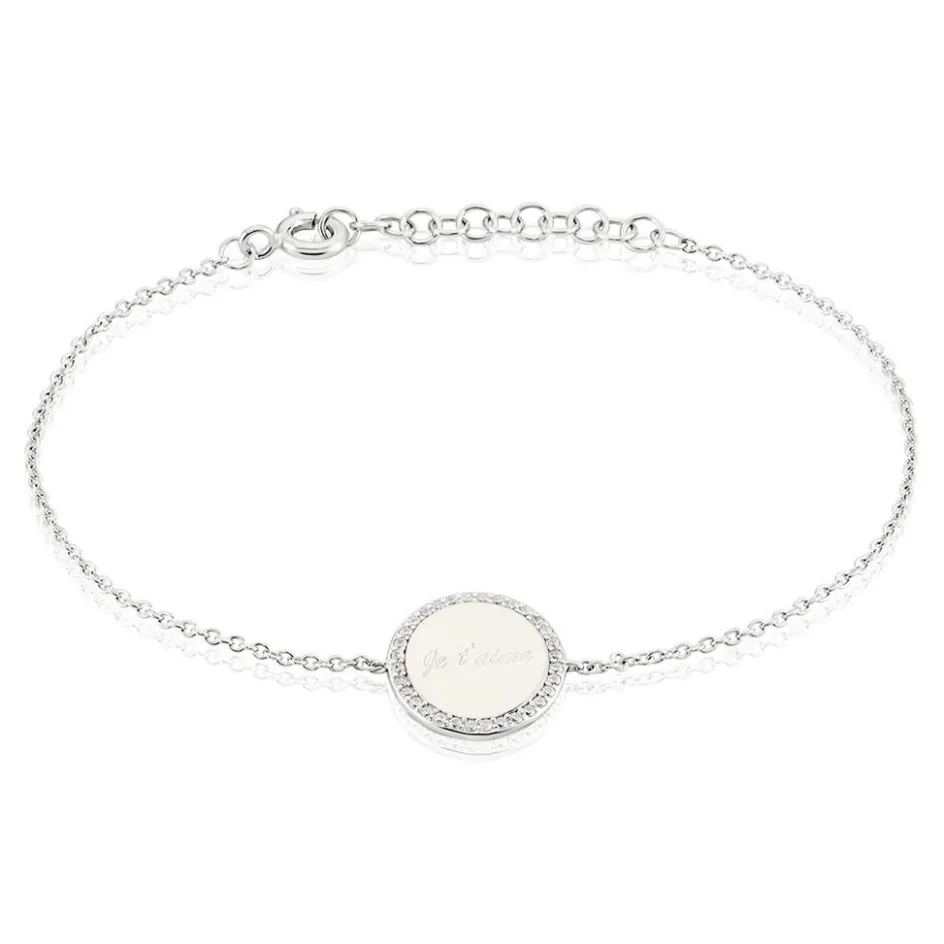 Clearance Histoire d'Or Bracelet Argent Blanc Amika Oxydes De Zirconium