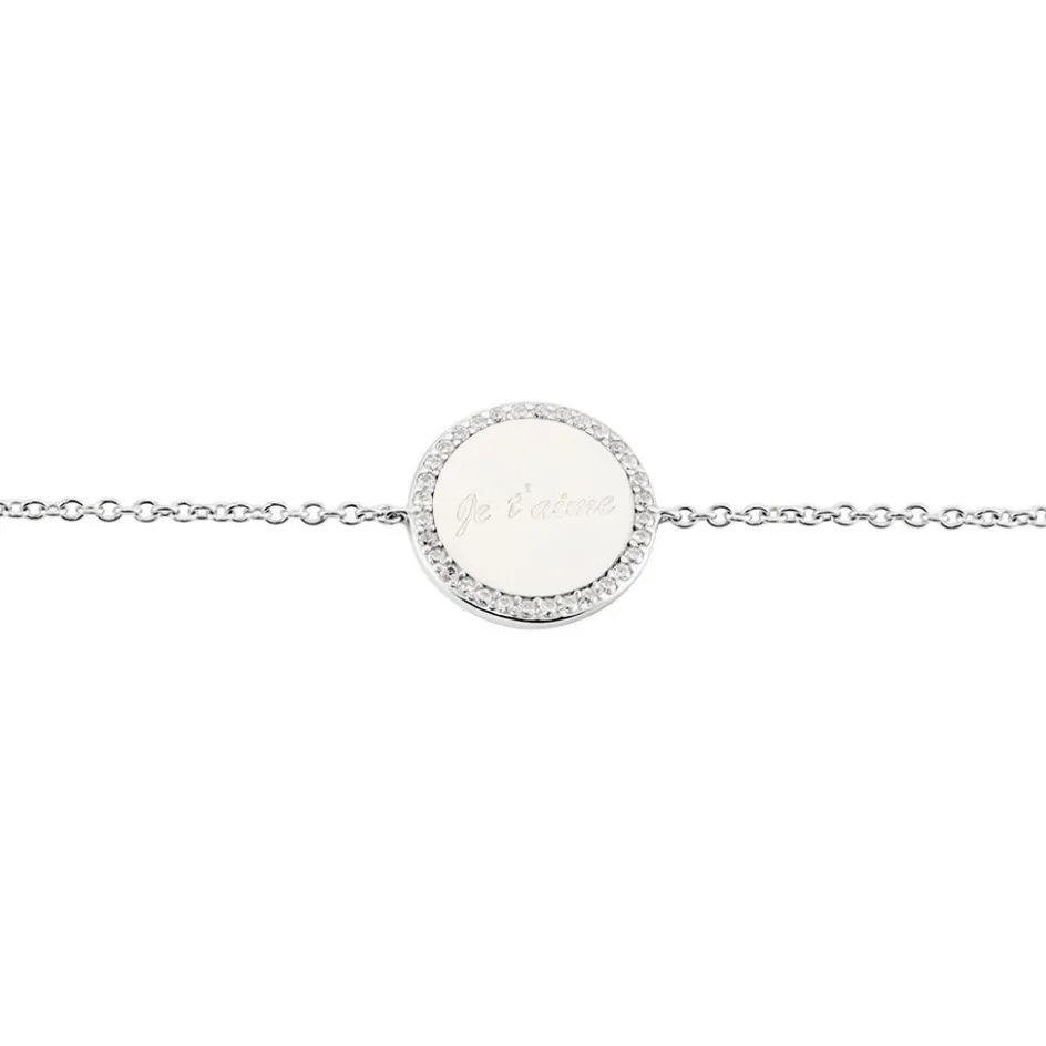 Clearance Histoire d'Or Bracelet Argent Blanc Amika Oxydes De Zirconium