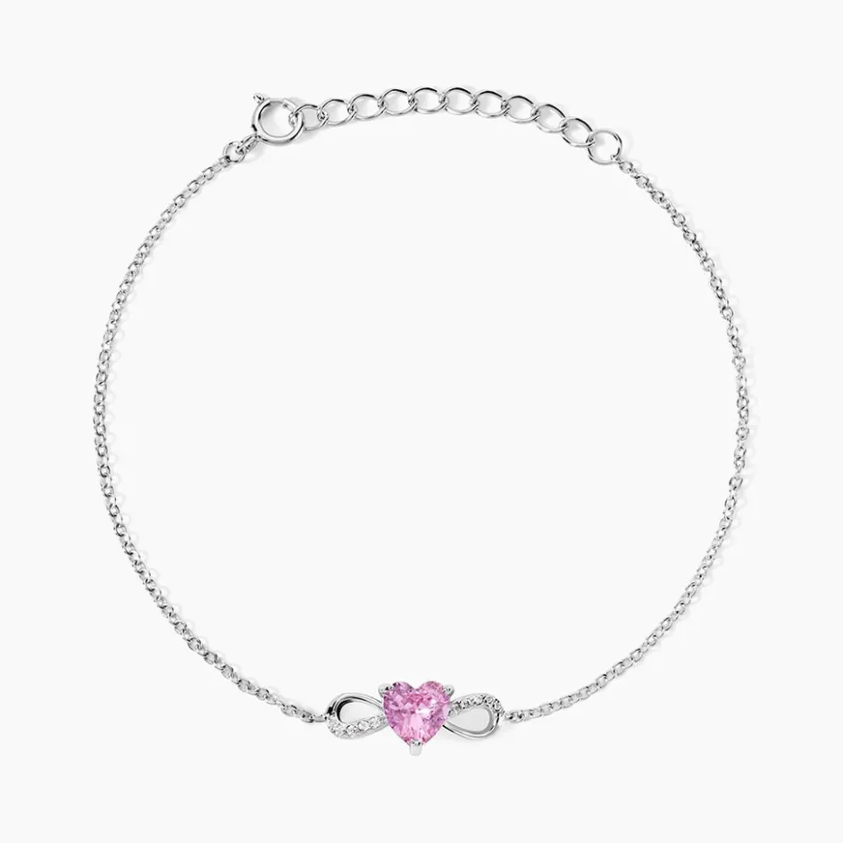 Sale Histoire d'Or Bracelet Argent Blanc Atieno Oxyde De Zirconium argent blanc oxyde rose