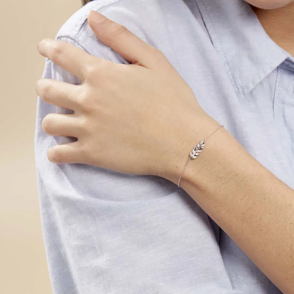 Histoire d'Or Bracelet Argent Blanc Jade Oxydes De Zirconium Blancs* Bracelets|Bracelets Fantaisie