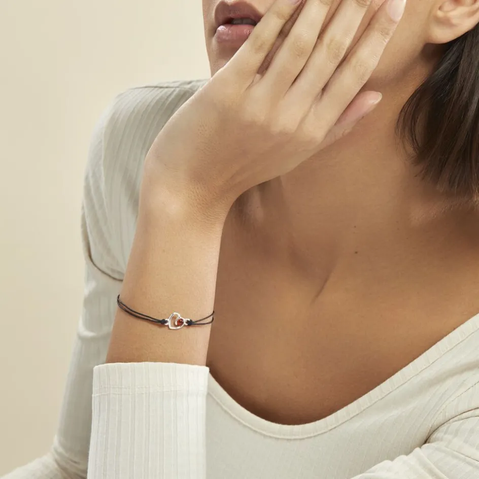 Histoire d'Or Bracelet Argent Blanc Mialy Ambre