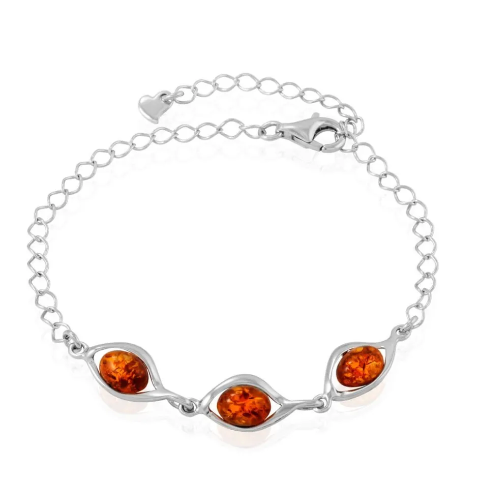 Discount Histoire d'Or Bracelet Argent Blanc Mounyaae Ambre