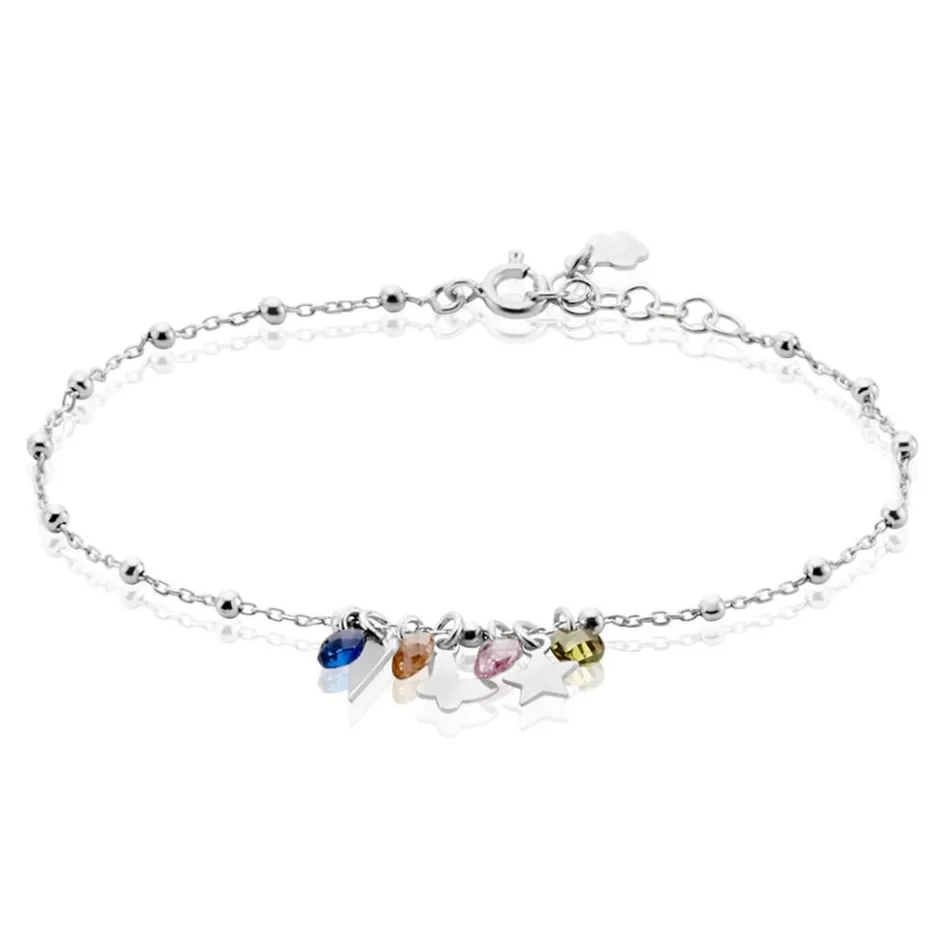 Clearance Histoire d'Or Bracelet Argent Blanc Paulino Pierres Artificelles