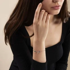 Clearance Histoire d'Or Bracelet Argent Blanc Paulino Pierres Artificelles