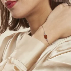 Best Histoire d'Or Bracelet Argent Blanc Safaa Ambre